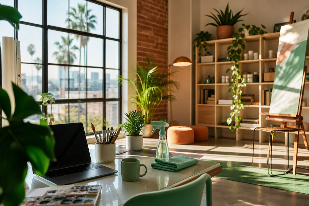 Organized creative live-work studio